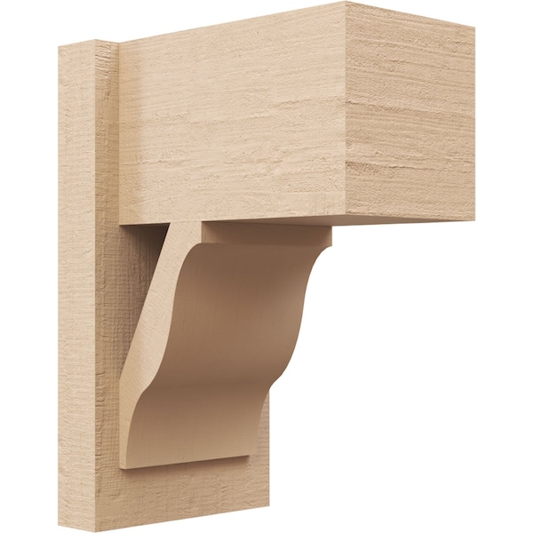 Ekena Millwork 8-in W x 12-in D x 16-in H Funston Block Rough Cedar Woodgrain TimberThane Outlooker, Primed Tan OUTUR080X12X16FST44RCPR - main